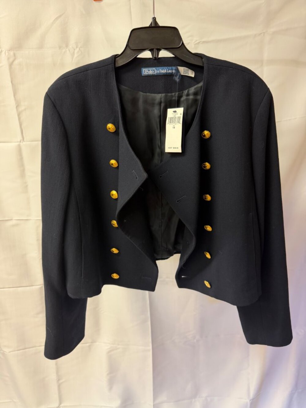 Polo Ralph Lauren Wool Crepe Cropped Jacket 14 NWT - Picture 2 of 5